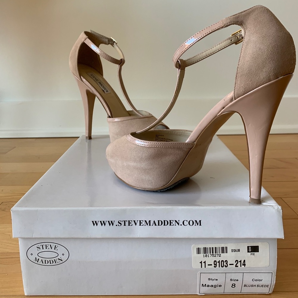 Steve Madden Nude Platform Heels - Size 8